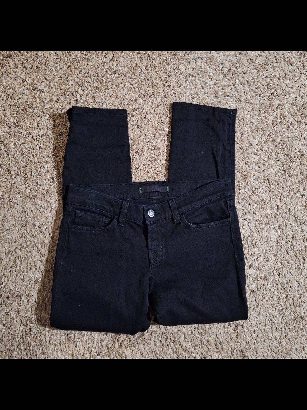 J Brand "The Deal" Pencil Leg Jeans in Noir Black Size 26